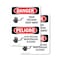 Signmission High Voltage Keep Away Bilingual Danger Sign, Vinyl Decal, 5in W x 7in L, 2PK OS-2PACK-DS-D-57-VS-1344 - alternate 1
